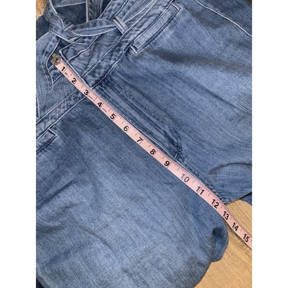 Paige Anessa Women's 31 Wide Leg Jeans High Rise Denim Crop Y2K Preppy Boho - Picture 7 of 9